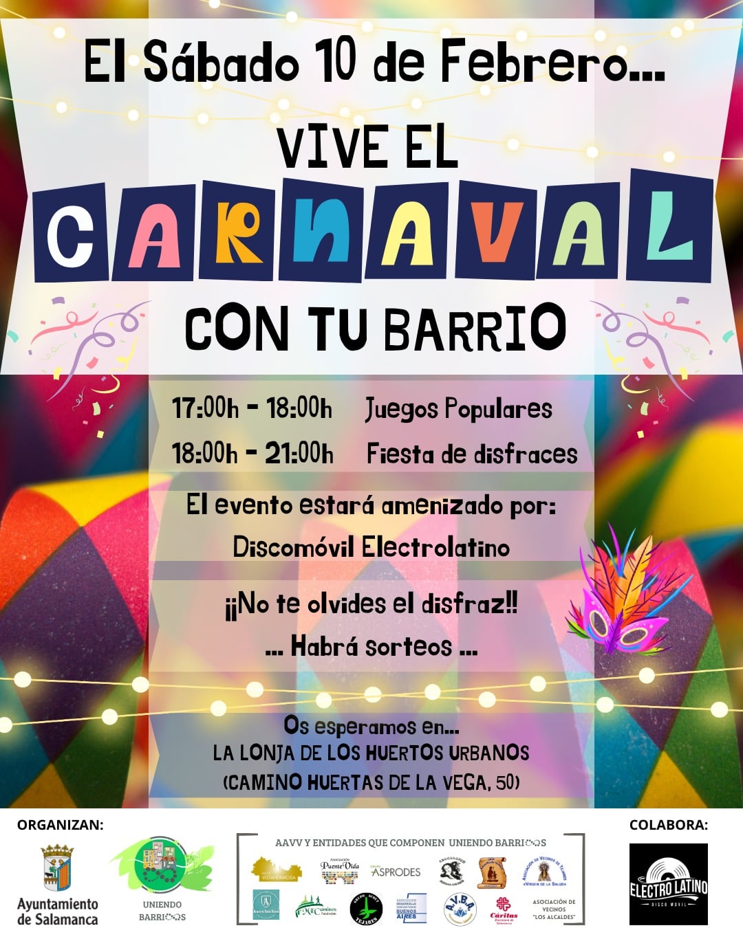 Fiesta de Carnaval en la Lonja de los Huertos Urbanos