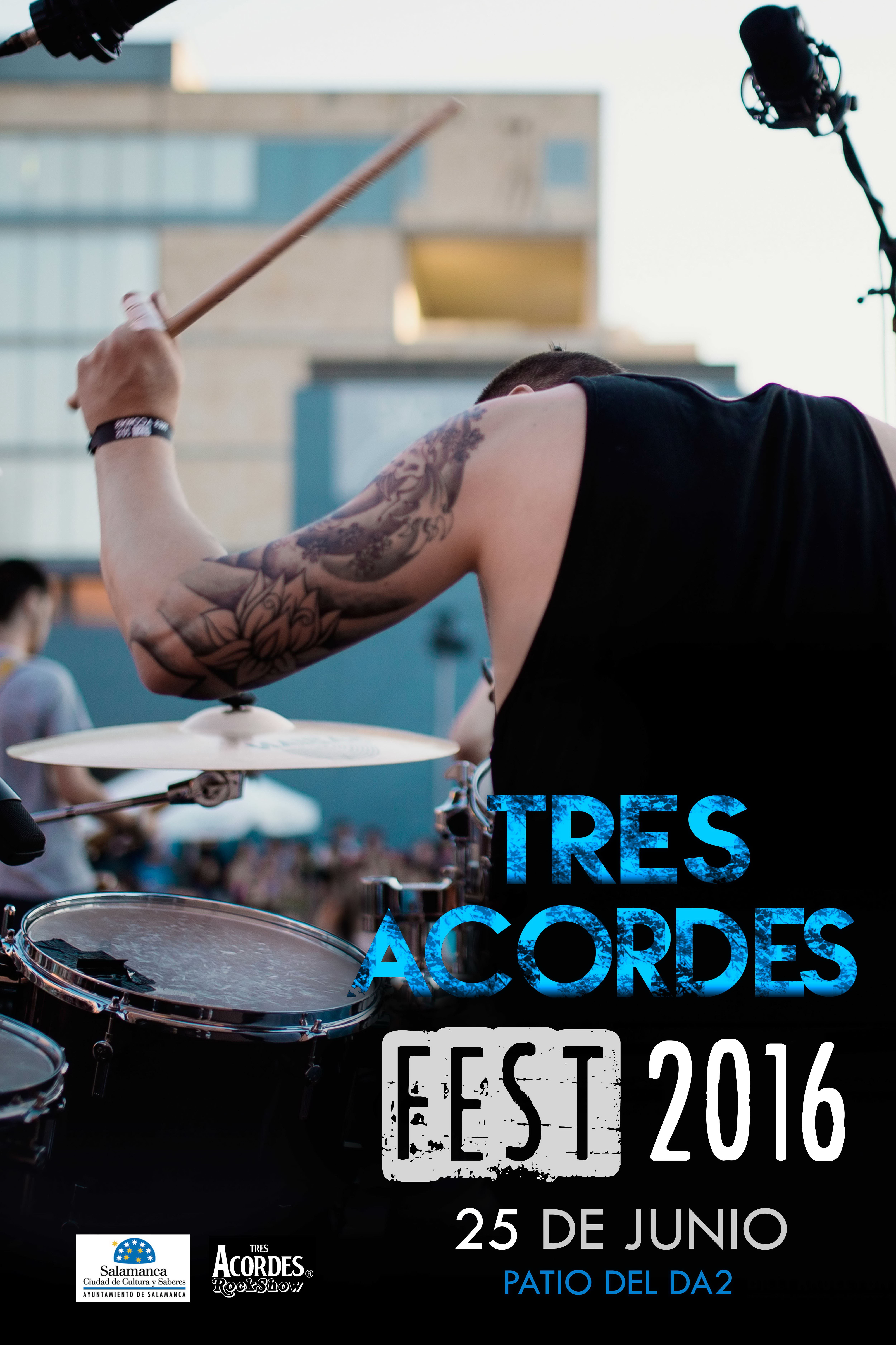 Cartel del TresAcordesFest. plaza y patios