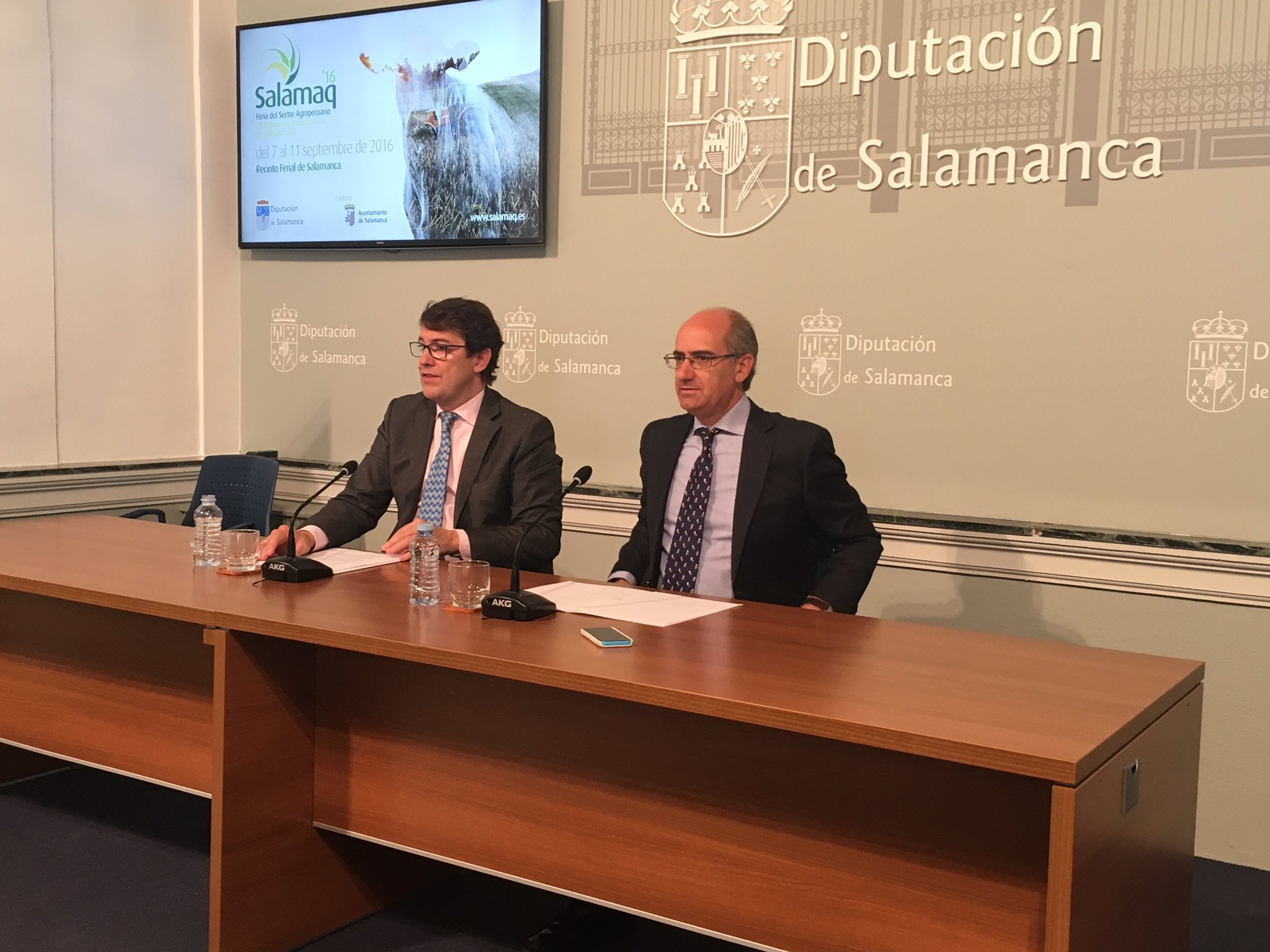 El alcalde de Salamanca y el Presidente de la Diputacion Provincial