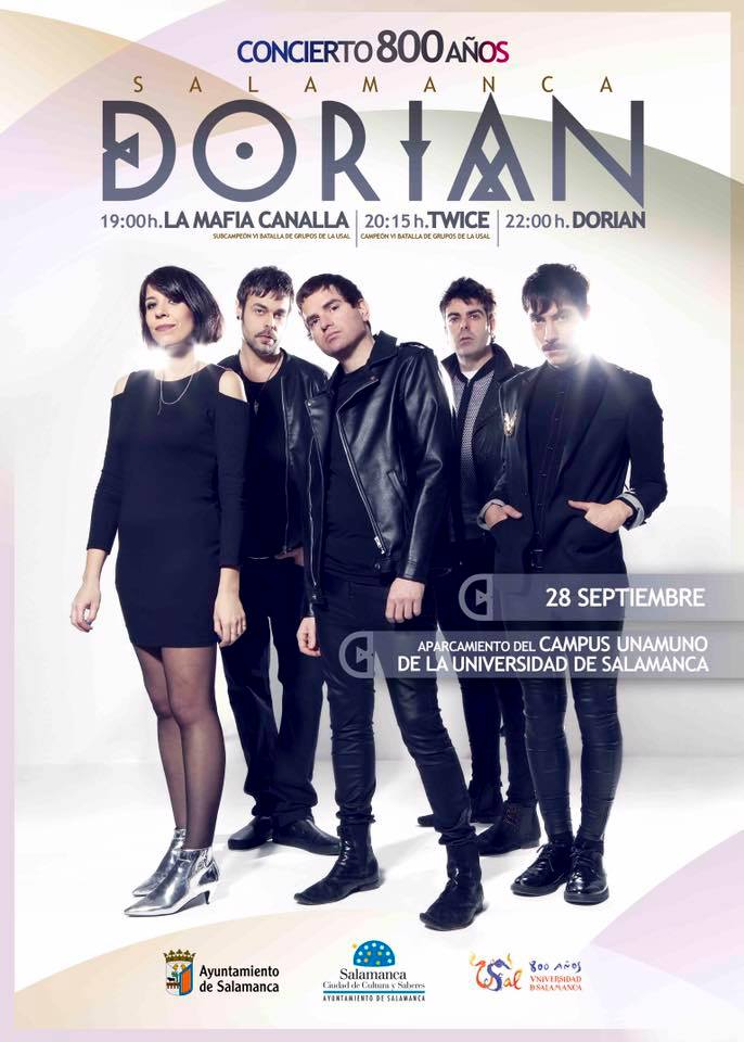 Dorian ofrecera un concierto gratuito el proximo 28 de septiembre en el Campus Unamuno