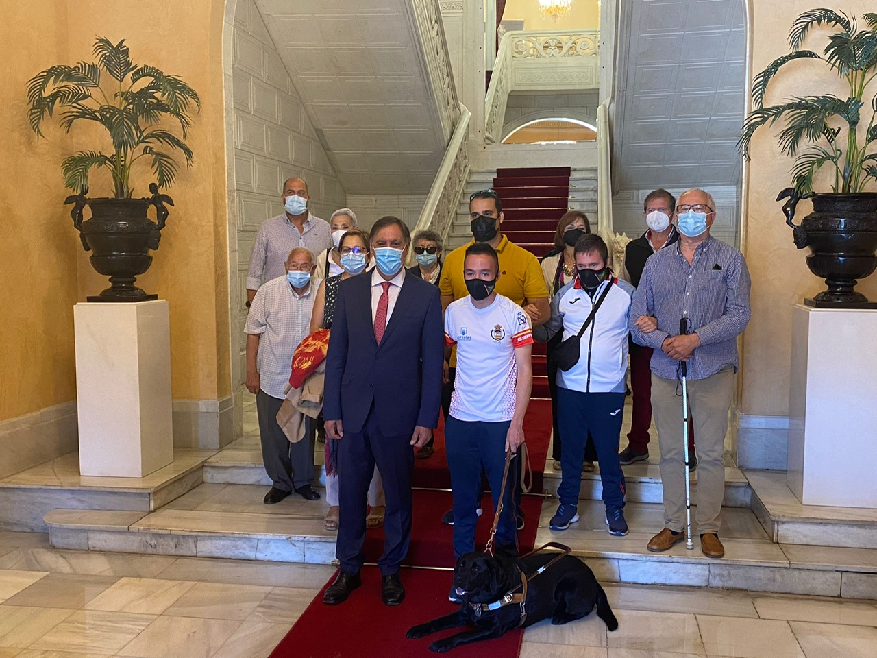 Imagen de la recepcion del alcalde a Daniel Martin Anaya