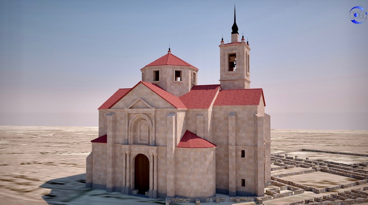 Imagen en 3D de la Iglesia de San Agustin